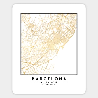 BARCELONA SPAIN CITY STREET MAP ART Magnet